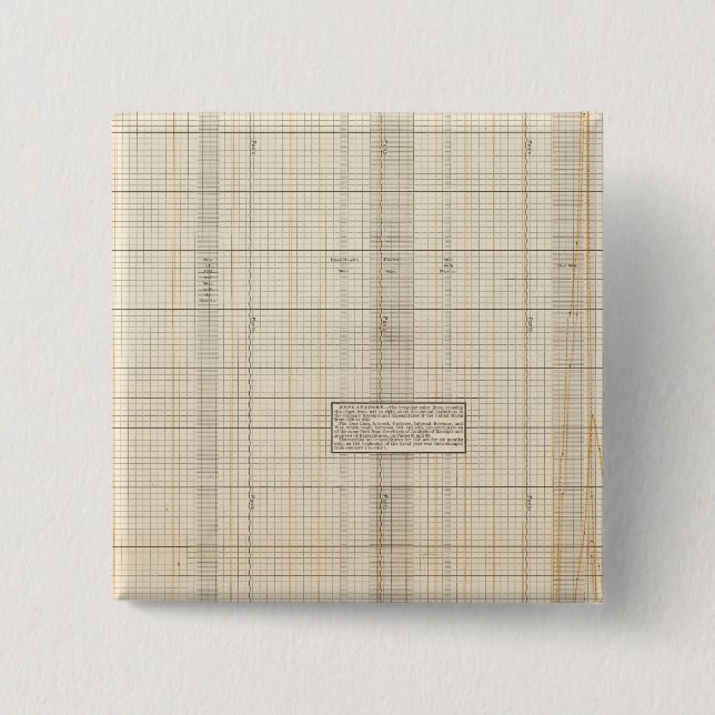 US receipts and expenditures 2 Inch Square Button (Front)