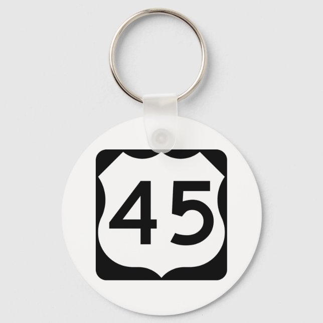 US Route 45 Sign Keychain (Front)