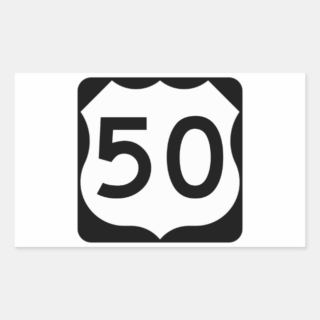 US Route 50 Sign Sticker (Front)