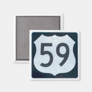 US Route 59 Road Sign Magnet
