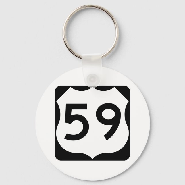 US Route 59 Sign Keychain (Front)
