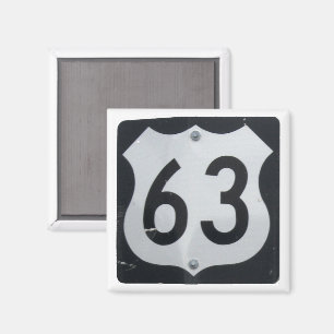 US Route 63 Road Sign Magnet