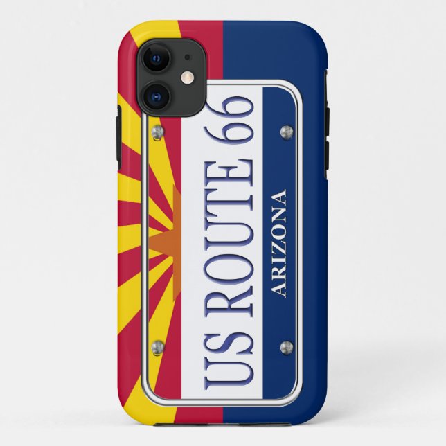 US ROUTE 66 Arizona Vanity Plate Case-Mate iPhone Case (Back)