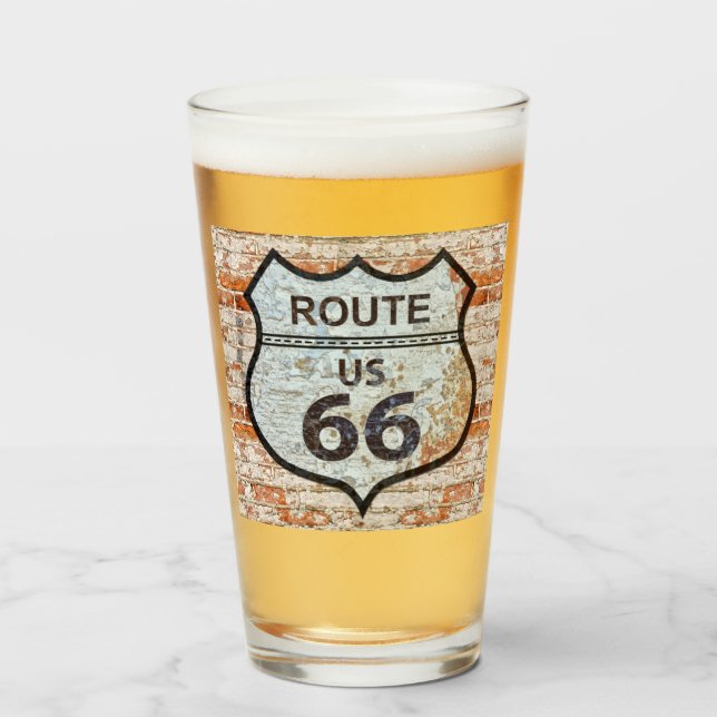 US Route 66 pinte verre à boire (Devant (rempli))