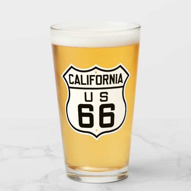 US Route 66 pinte verre à boire (Devant (rempli))