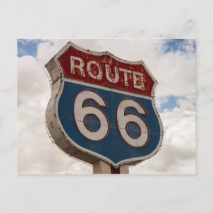 US ROUTE 66 SIGN POSTCARD
