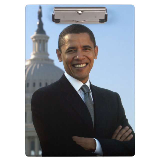 US Senator, 44th American President Barack Obama Clipboard (Front)