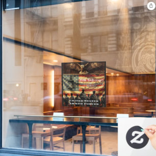 US Service Men and Women Window Cling