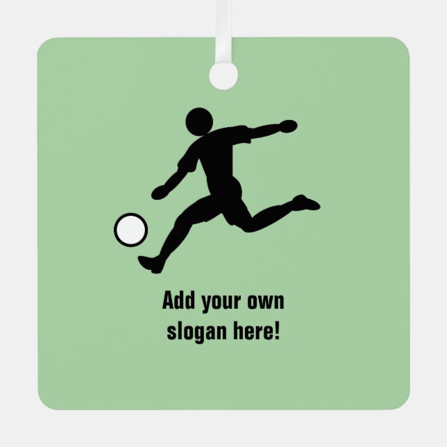 US Soccer / Briitish Football Player and your name Metal Ornament (Front)
