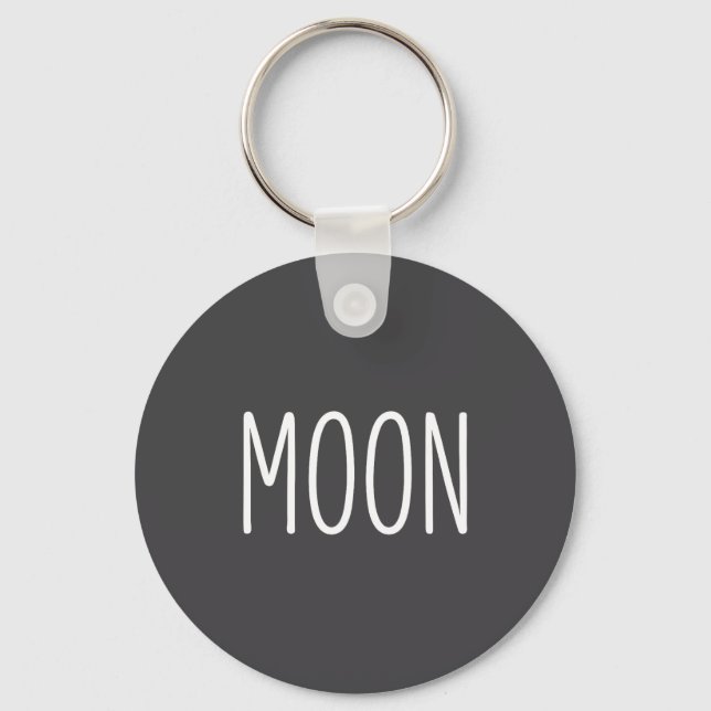 Us Solar Eclipse Moon Couples Keychain (Front)