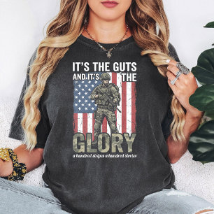 Us Soldier American Flag Patriotic Combat Veteran T-Shirt