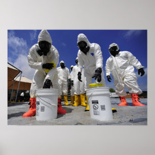 US Soldiers from the 457th Chemical Battalion Poster