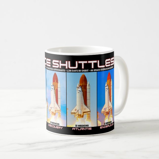 US SPACE SHUTTLES 1981-2011 COFFEE MUG (Front Right)