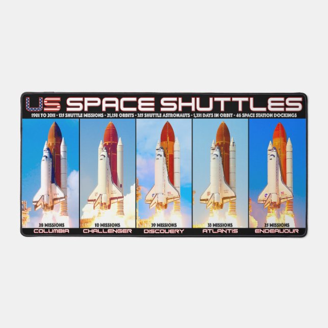 US SPACE SHUTTLES 1981-2011 DESK MAT (Front)