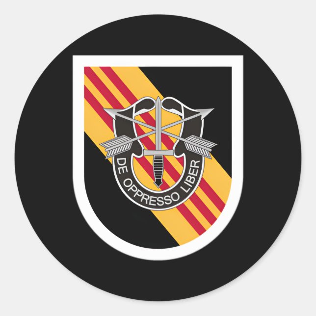 Us Special Forces 5Th Special Forces Classic Round Sticker (Front)