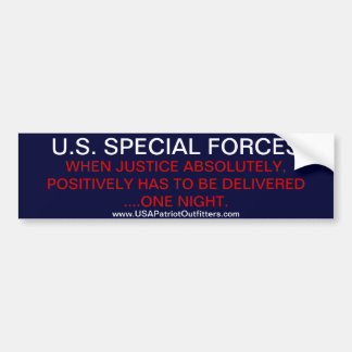 US SPECIAL FORCES - NIGHTTIME DELIVERY BUMPER STICKER