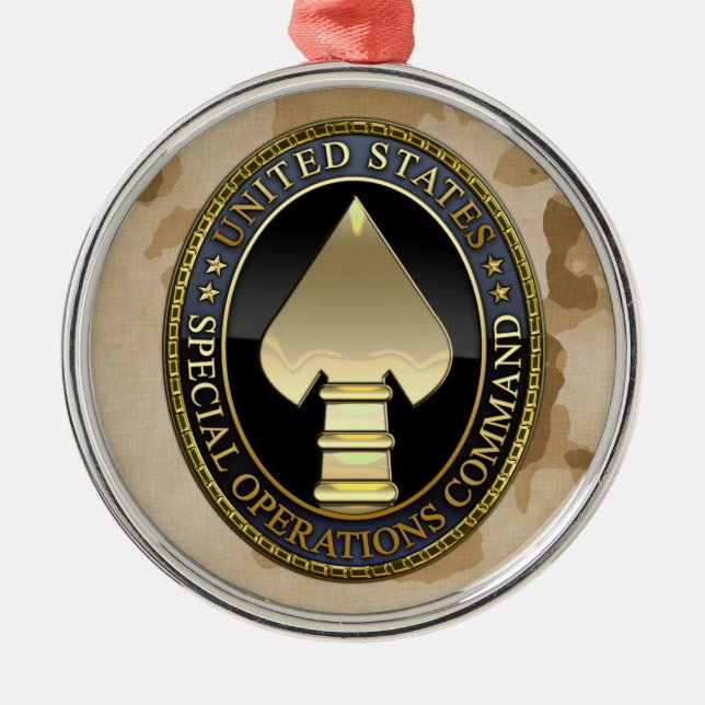 US Special Operations Command Metal Ornament (Front)