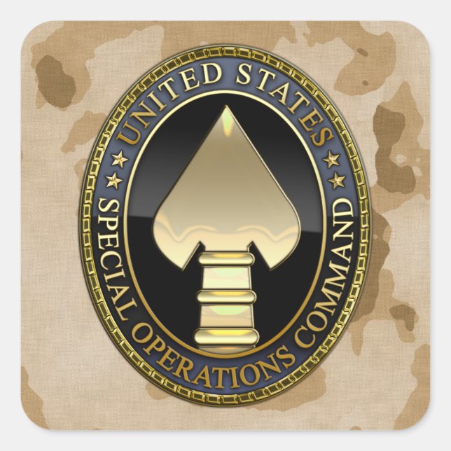 US Special Operations Command Square Sticker (Front)