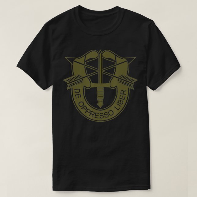 US Special s De Oppresso Liber OCP OD Green  T-Shirt (Design Front)