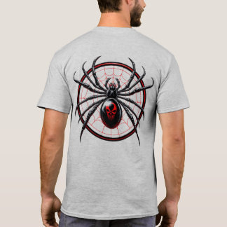 US Spyder Ryders - Black Widow Round Web Back T-Shirt