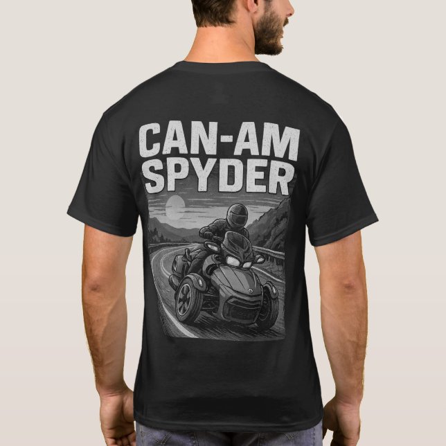 US Spyder Ryders - Lean Into It - bw T-Shirt (Back)