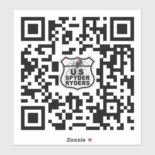 US Spyder Ryders - QR Code Vinyl Sticker (Sheet)