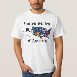 US State Flags Map T-Shirt