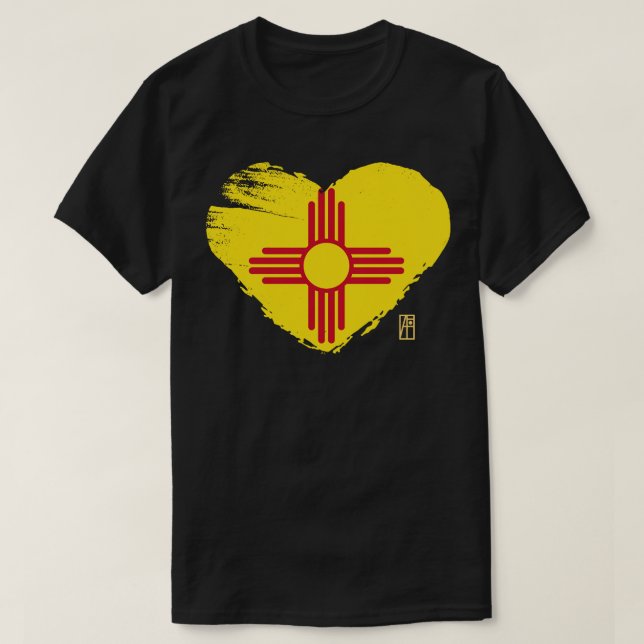 US State I Love New Mexico New Mexico Flag T-Shirt (Design Front)