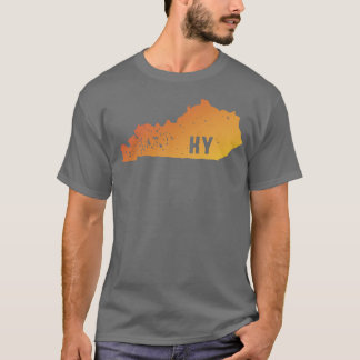 US state pride Stamp map of Kentucky KY letters cu T-Shirt