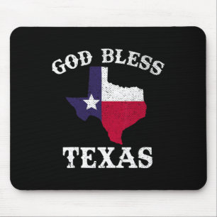 Us State Texas Flag Texan God Bless Texas Mouse Pad