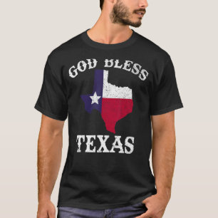Us State Texas Flag Texan God Bless Texas T-Shirt