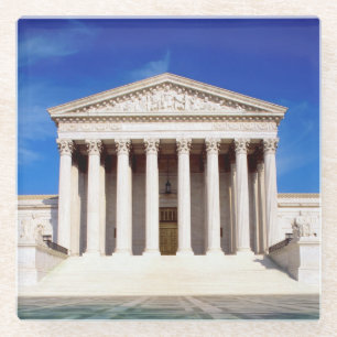 US Supreme Court building, Washington DC, USA Glass Coaster