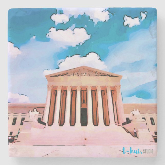US Supreme Court Stone Coaster (Front)