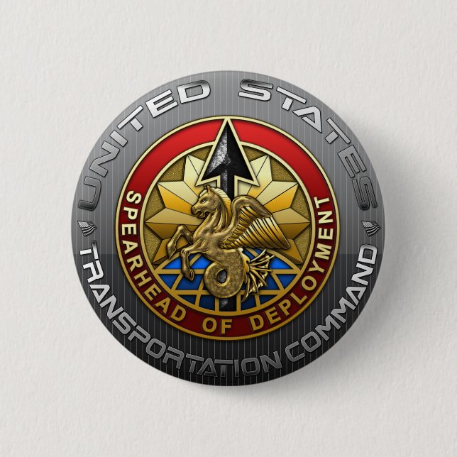US Transportation Command 2 Inch Round Button (Front)