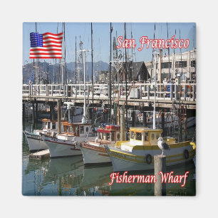 US U.S.A. - San Francisco - Alamo Square Fisherman Magnet