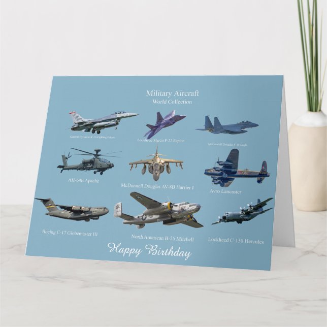  US & UK Military Aircraft Card (Front)