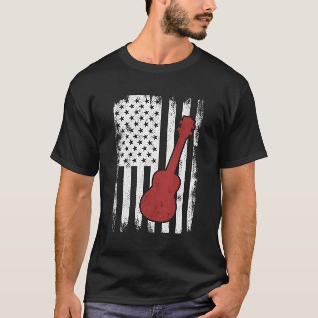 Us Ukulele Player Ukulele Musician T-Shirt (Front)