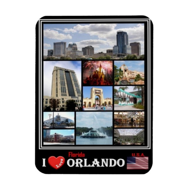 US - United States of America - Orlando Florida  - Magnet (Vertical)