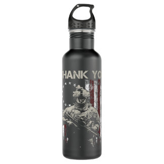 US Veteran American Flag Betsy Ross Flag Thank You 710 Ml Water Bottle