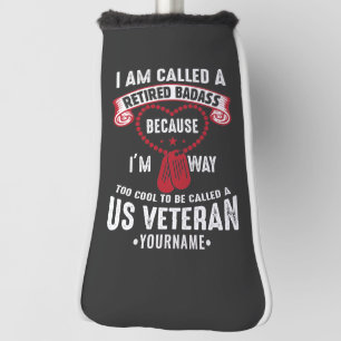 US Veteran Humour Retired Soldier Golf Head Cover