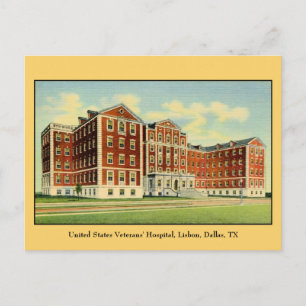 US Veterans' Hospital, Lisbon, Dallas, TX Postcard