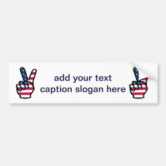 US Victory Sign Bumper Sticker
