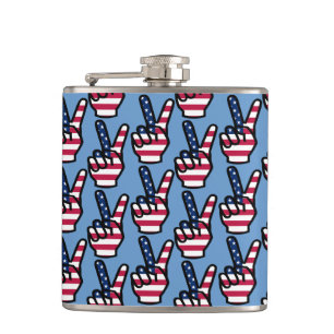 US Victory Sign Hip Flask