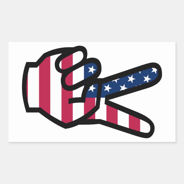 US Victory Sign Sticker (Front)