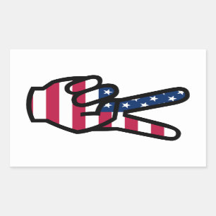 US Victory Sign Sticker