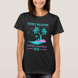 Us Virgin Island Family Vacation 2025 Palm Tree T-Shirt