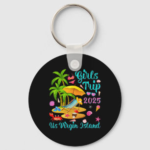 Us Virgin Island Summer Vacation Girls Trip 2025 Keychain