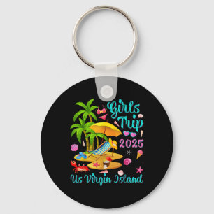 Us Virgin Island Summer Vacation Girls Trip 2025 Keychain