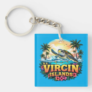 US Virgin Islands Caribbean Keychain