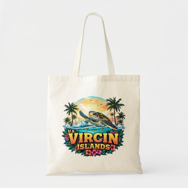 US Virgin Islands Caribbean Tote Bag (Front)
